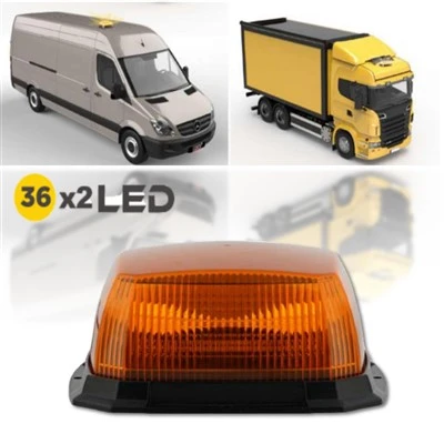 72LED Heavy Duty אזהרה Strobe Beacon Lamp Mini בר לאביזרים לרכב